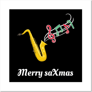 Christmas Saxophone Player Pajama Shirt Jazz Music Costume T-Shirt Posters and Art